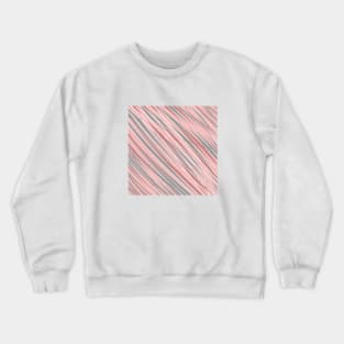 Striped-pattern, pink, grey, simple, minimal, minimalist, lined-pattern, stripe, modern, trendy, basic, digital, pattern, abstract, lines, line, line-art, jewel-color, Crewneck Sweatshirt